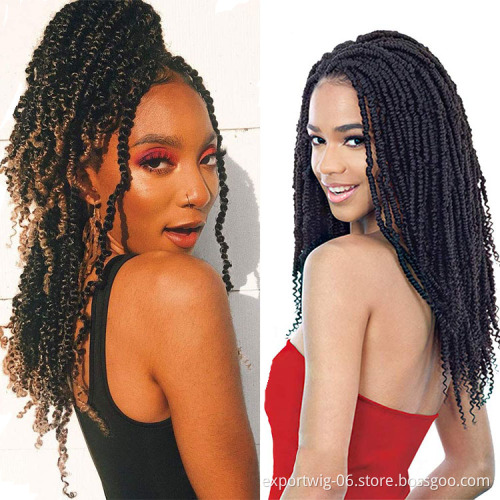 Bomb Twist Crochet Hair Extensions Solid And Ombre Color 12inch Synthetic Fiber Black Brown Curly Bomb Spring Twist Hair